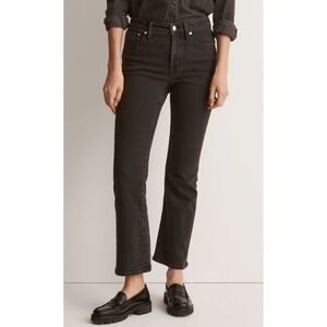 MADEWELL Mid Rise Kick Out Black Denim Jeans